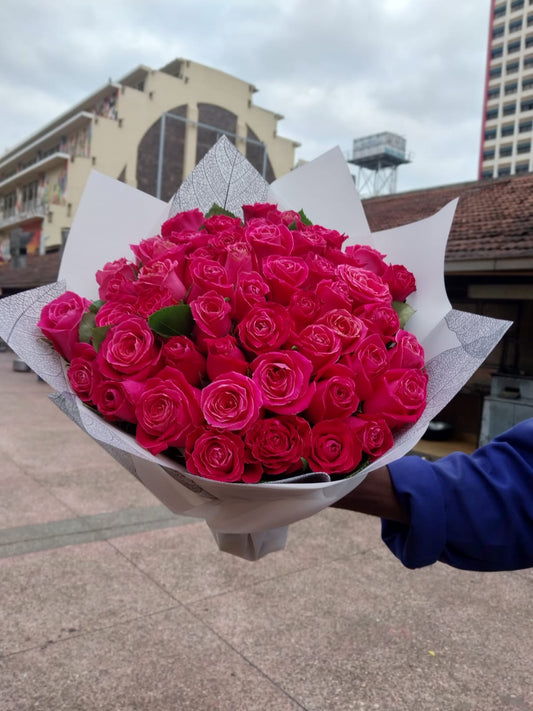 60 HOT PINK ROSES