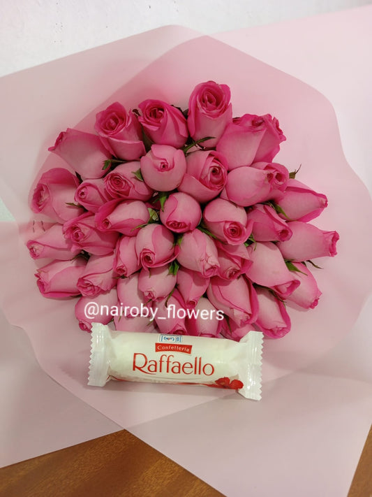 PINK ROSES & RAFFAELO CHOCOLATE