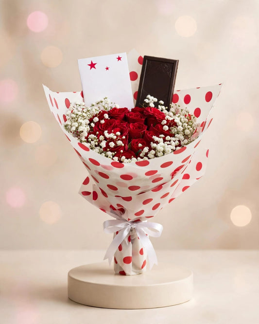 FLOWERS & DARK CHOC BAR